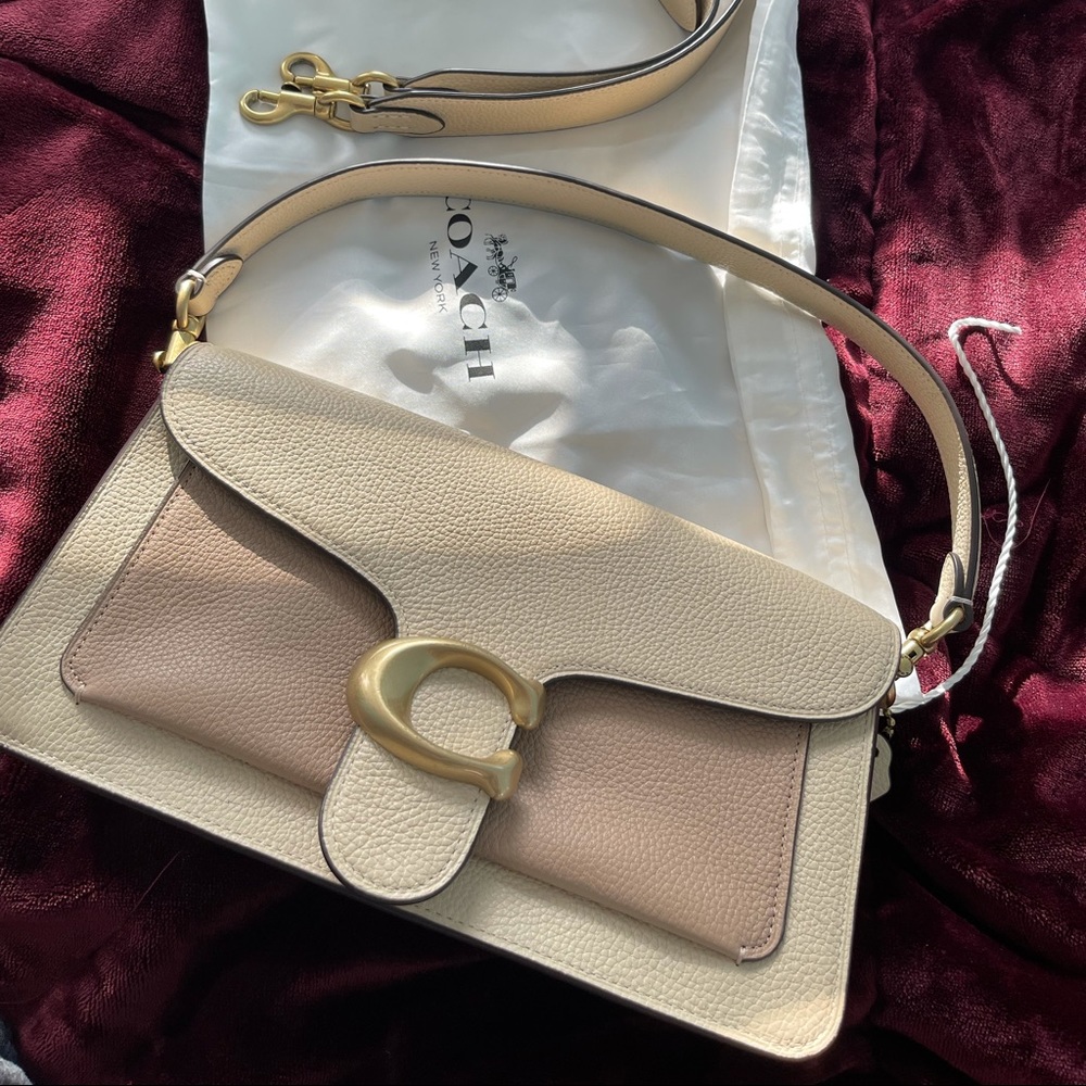Coach Tabby Multicolored Shoulder and Crossbody 26” Beige